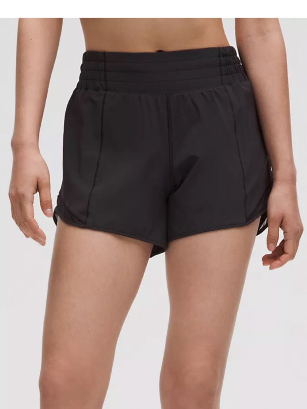 Black Hotty Hot High-Rise Lined Short 4" - size 8